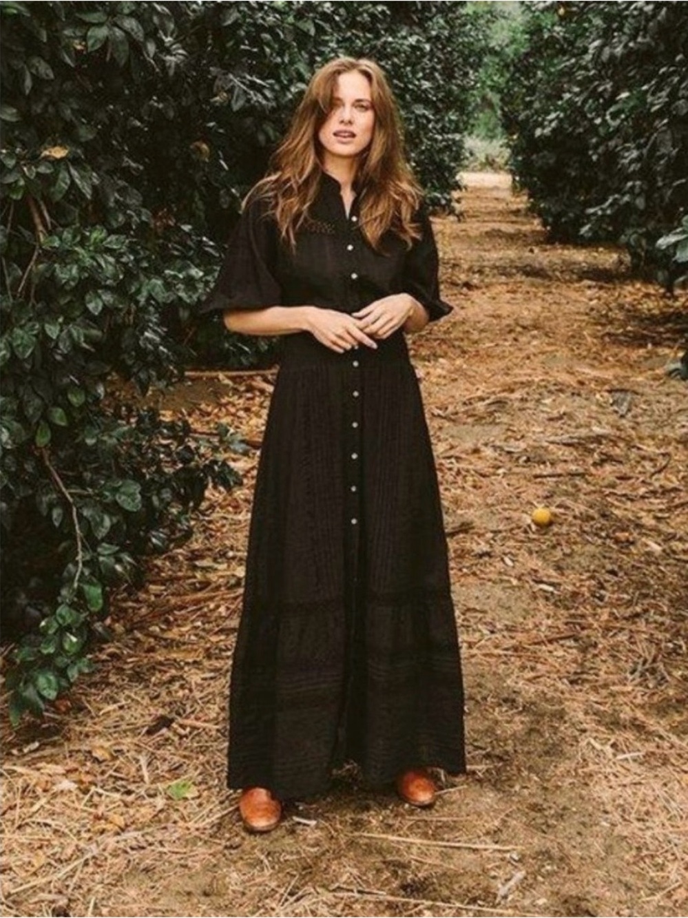 Cleobella Bijou Button Front Maxi Dress